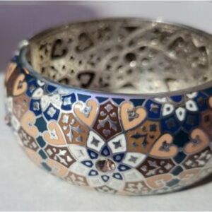 Brighton Blue and Silver Heart Bracelet